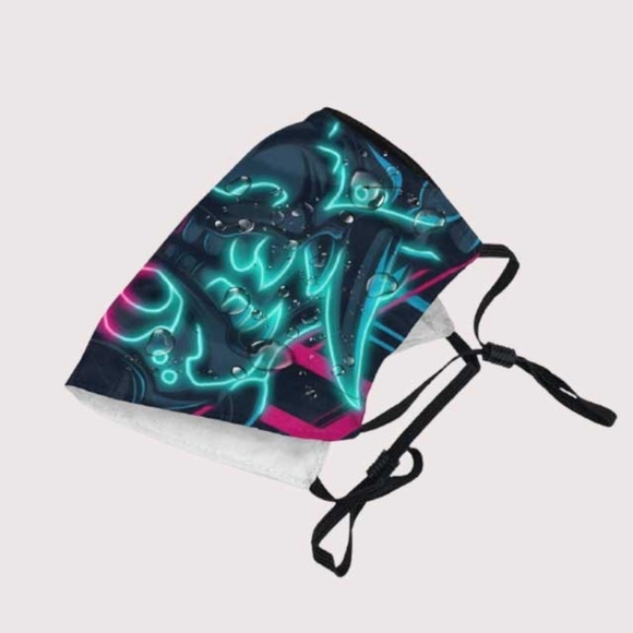 Japanese Demom Oni Face Mask - Picture 2 of 4